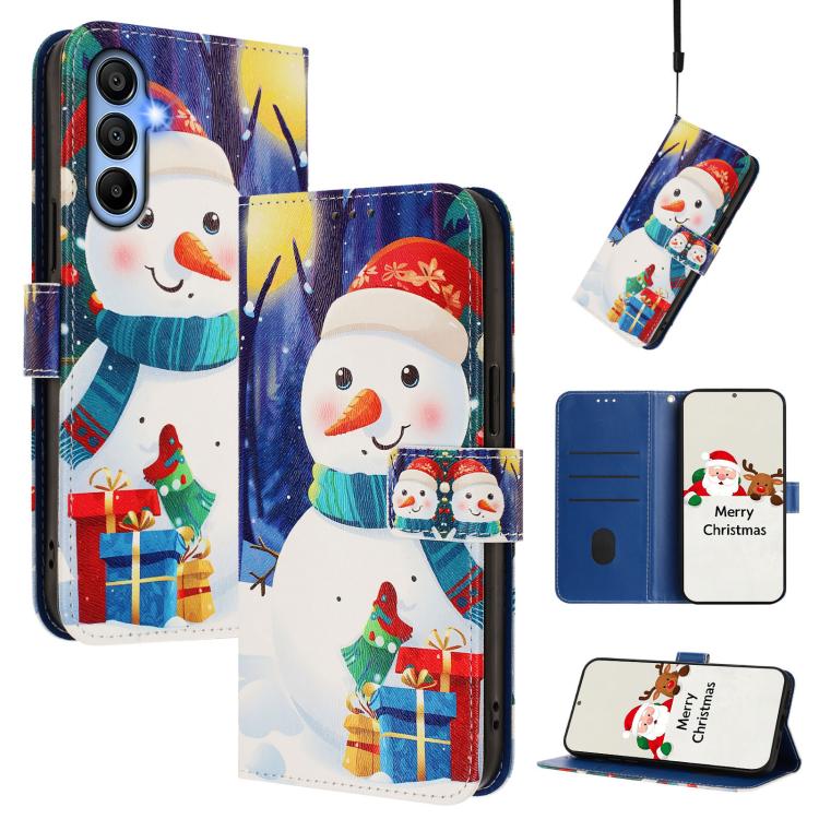 Custodia per telefono in pelle con fibbia e cinturino, serie natalizia., For Samsung Galaxy M15 5G / F15 5G, For Samsung Galaxy A15 5G / 4G, For Samsung Galaxy A55 5G, For Samsung Galaxy A35 5G