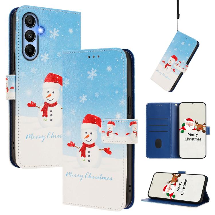 Custodia per telefono in pelle con fibbia e cinturino, serie natalizia., For Samsung Galaxy M15 5G / F15 5G, For Samsung Galaxy A15 5G / 4G, For Samsung Galaxy A55 5G, For Samsung Galaxy A35 5G
