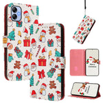 Custodia per telefono in pelle con fibbia e cinturino, serie natalizia., For Samsung Galaxy A24 4G, For Samsung Galaxy A23 5G / 4G / M23 / F23, For Samsung Galaxy A04e / F04 / M04 4G, For Samsung Galaxy A14 5G / 4G