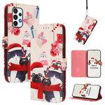 Custodia per telefono in pelle con fibbia e cinturino, serie natalizia., For Samsung Galaxy A24 4G, For Samsung Galaxy A23 5G / 4G / M23 / F23, For Samsung Galaxy A04e / F04 / M04 4G, For Samsung Galaxy A14 5G / 4G