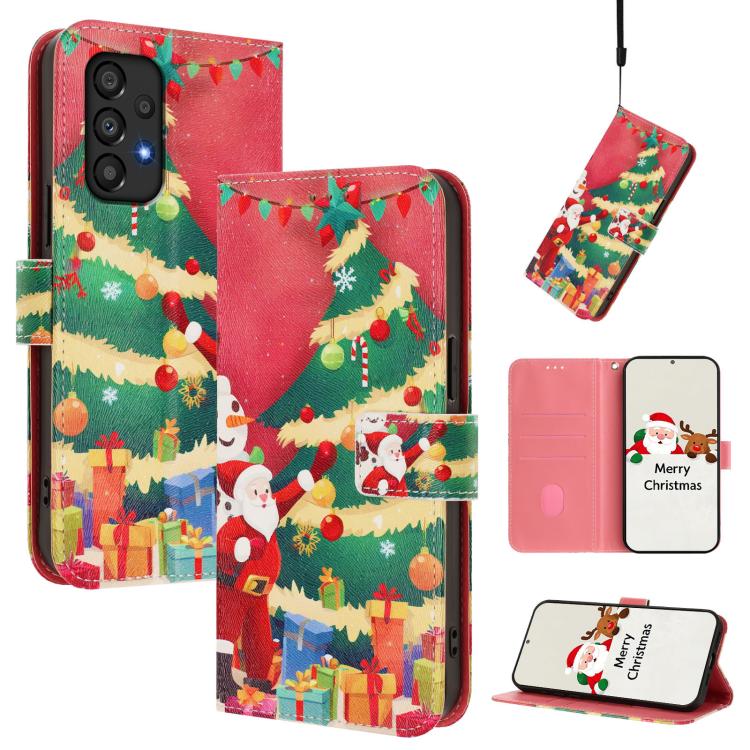 Custodia per telefono in pelle con fibbia e cinturino, serie natalizia., For Samsung Galaxy M33 5G, For Samsung Galaxy A53 5G, For Samsung Galaxy A73 5G, For Samsung Galaxy A33 5G