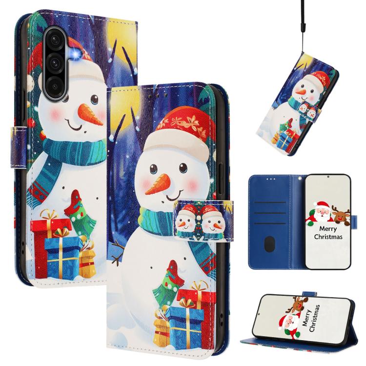 Custodia per telefono in pelle con fibbia e cinturino, serie natalizia., For Samsung Galaxy F06 5G / M06 5G, For Samsung Galaxy A06 5G / 4G, For Samsung Galaxy A36 / A56 5G, For Samsung Galaxy A05 / F05 / M05 4G