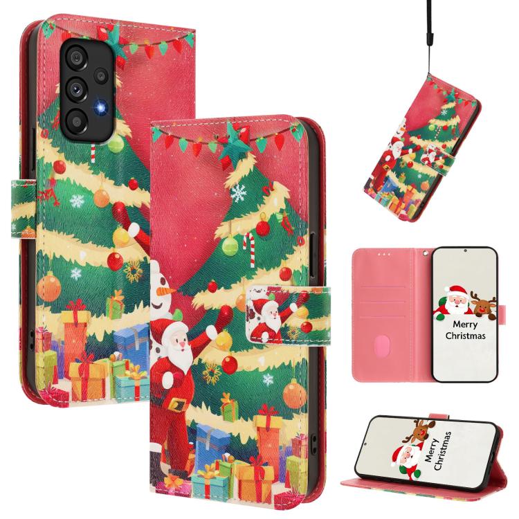 Custodia per telefono in pelle con fibbia e cinturino, serie natalizia., For Samsung Galaxy M33 5G, For Samsung Galaxy A53 5G, For Samsung Galaxy A73 5G, For Samsung Galaxy A33 5G