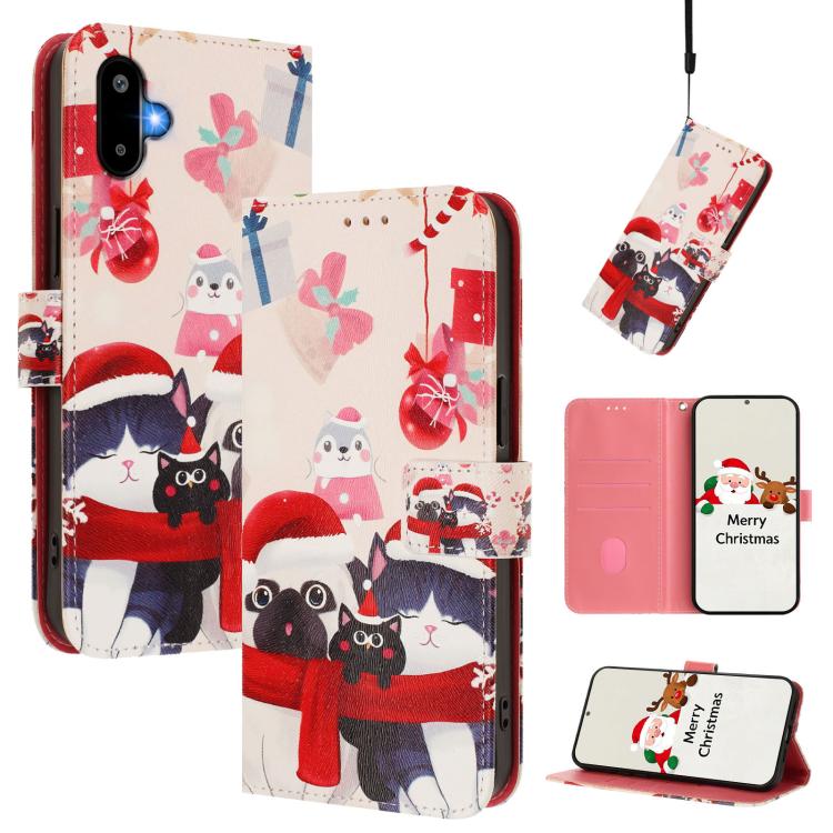 Custodia per telefono in pelle con fibbia e cinturino, serie natalizia., For Samsung Galaxy F06 5G / M06 5G, For Samsung Galaxy A06 5G / 4G, For Samsung Galaxy A36 / A56 5G, For Samsung Galaxy A05 / F05 / M05 4G