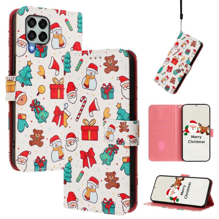 Custodia per telefono in pelle con fibbia e cinturino, serie natalizia., For Samsung Galaxy M33 5G, For Samsung Galaxy A53 5G, For Samsung Galaxy A73 5G, For Samsung Galaxy A33 5G