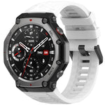 Cinturino per orologio xDfind in silicone nero tinta unita con fibbia, For Amazfit T-Rex 3
