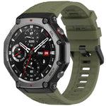 Cinturino per orologio xDfind in silicone nero tinta unita con fibbia, For Amazfit T-Rex 3