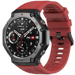Cinturino per orologio xDfind in silicone nero tinta unita con fibbia, For Amazfit T-Rex 3