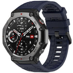 Cinturino per orologio xDfind in silicone nero tinta unita con fibbia, For Amazfit T-Rex 3