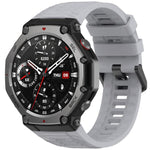 Cinturino per orologio xDfind in silicone nero tinta unita con fibbia, For Amazfit T-Rex 3