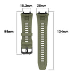 Cinturino per orologio xDfind in silicone nero tinta unita con fibbia, For Amazfit T-Rex 3