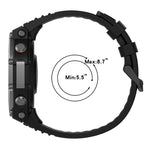 Cinturino per orologio xDfind in silicone nero tinta unita con fibbia, For Amazfit T-Rex 3