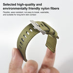 Cinturino per orologio xDfind in nylon a due sezioni, 20mm, 22mm