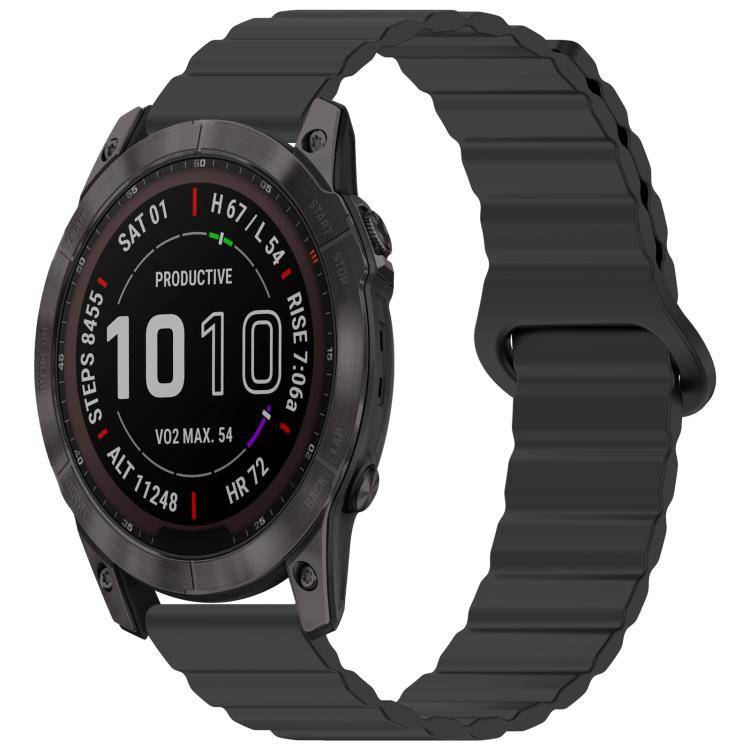 Cinturino per orologio xDfind Loop in silicone lucido magnetico, For Garmin Fenix 8/7X/6X/5X 26mm, For Garmin Fenix 8/7/6/5 22mm, For Garmin Fenix 8/7S/6S/5S 20mm, For Garmin Forerunner 45 / 45S / Swim 2, For Garmin Forerunner 35/30/35J