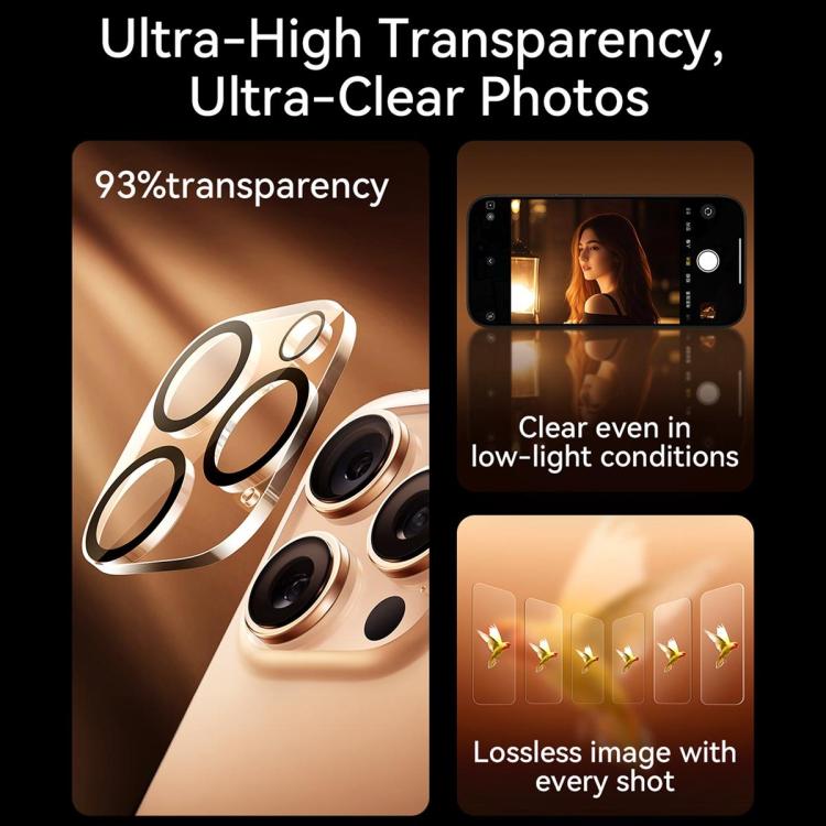 Pellicola protettiva per lenti JOYROOM Diamond Mirror Series Gem Edition, For iPhone 18, For iPhone 18 Pro, For iPhone 18 Pro Max, For iPhone 17 Pro Max, For iPhone 17 Pro, For iPhone 17, For iPhone 17 Air