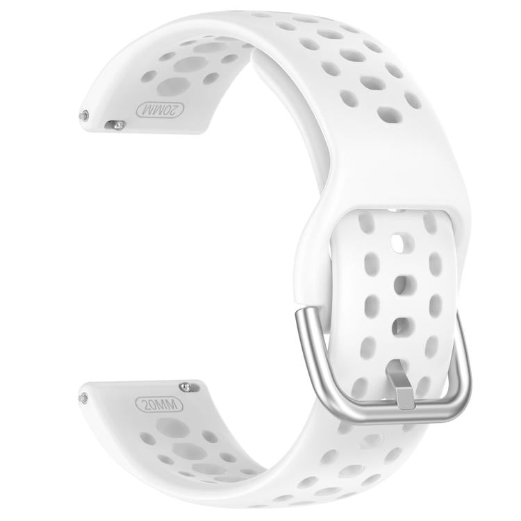 Cinturino per orologio sportivo in silicone con fibbia argentata xDfind, 20mm