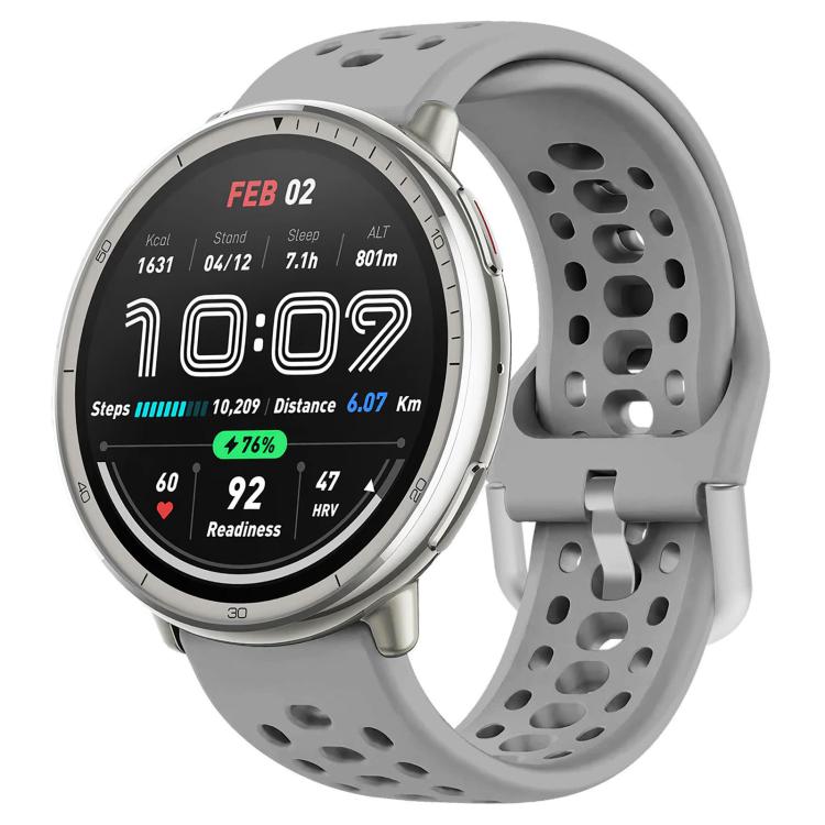 Cinturino per orologio sportivo in silicone con fibbia argentata xDfind, 20mm