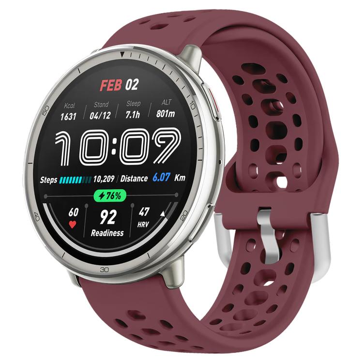 Cinturino per orologio sportivo in silicone con fibbia argentata xDfind, 20mm