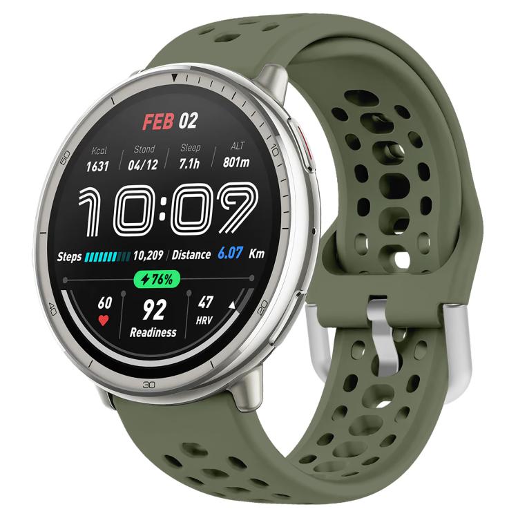 Cinturino per orologio sportivo in silicone con fibbia argentata xDfind, 20mm