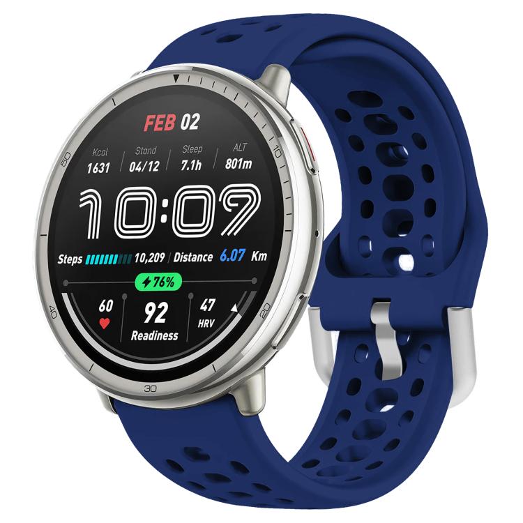 Cinturino per orologio sportivo in silicone con fibbia argentata xDfind, 20mm
