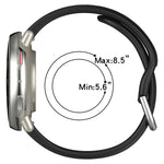 Cinturino per orologio sportivo in silicone con fibbia argentata xDfind, 20mm