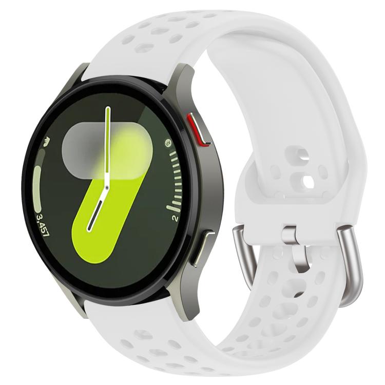 Cinturino per orologio sportivo in silicone con fibbia argentata xDfind, For Samsung Galaxy Watch 7 / 6 / 5 / FE
