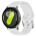 Cinturino per orologio sportivo in silicone con fibbia argentata xDfind, For Samsung Galaxy Watch 7 / 6 / 5 / FE