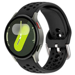 Cinturino per orologio sportivo in silicone con fibbia argentata xDfind, For Samsung Galaxy Watch 7 / 6 / 5 / FE