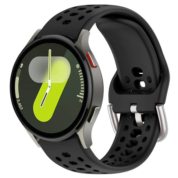Cinturino per orologio sportivo in silicone con fibbia argentata xDfind, For Samsung Galaxy Watch 7 / 6 / 5 / FE