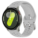 Cinturino per orologio sportivo in silicone con fibbia argentata xDfind, For Samsung Galaxy Watch 7 / 6 / 5 / FE