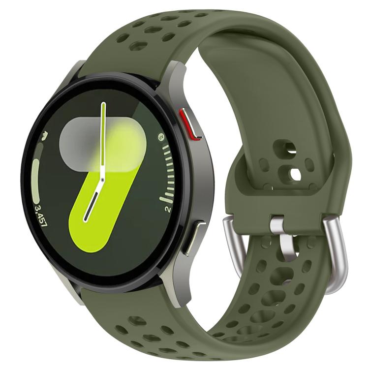 Cinturino per orologio sportivo in silicone con fibbia argentata xDfind, For Samsung Galaxy Watch 7 / 6 / 5 / FE