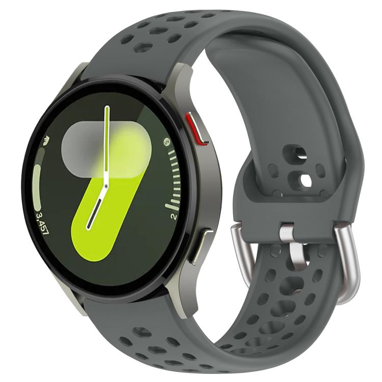 Cinturino per orologio sportivo in silicone con fibbia argentata xDfind, For Samsung Galaxy Watch 7 / 6 / 5 / FE