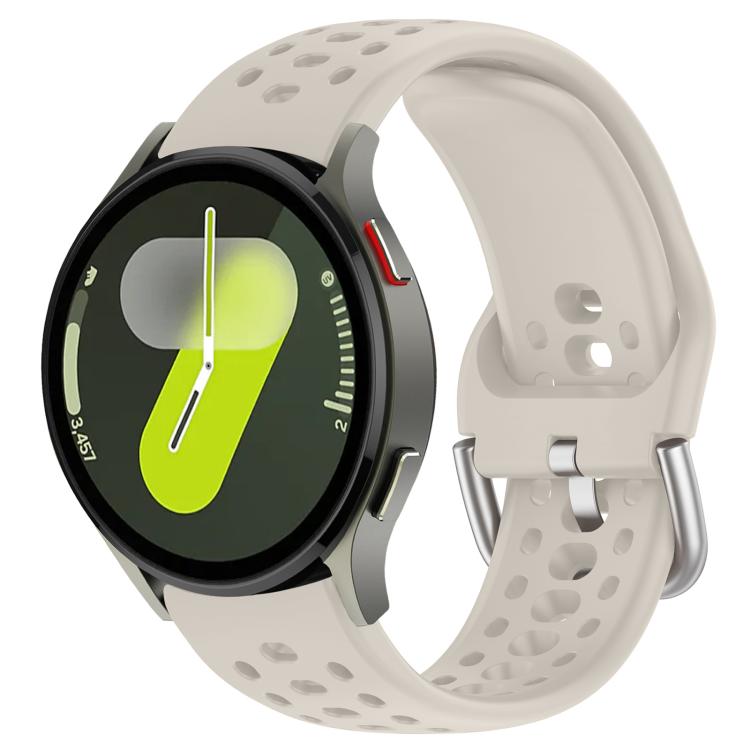 Cinturino per orologio sportivo in silicone con fibbia argentata xDfind, For Samsung Galaxy Watch 7 / 6 / 5 / FE