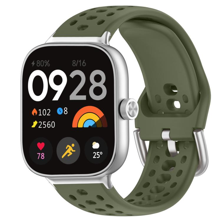 Cinturino per orologio sportivo in silicone con fibbia argentata xDfind, For Xiaomi Band 10 Pro / 9 Pro / Redmi Watch 6, For Redmi Watch 3 Active / Watch 3 Lite