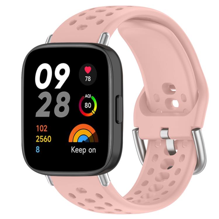 Cinturino per orologio sportivo in silicone con fibbia argentata xDfind, For Redmi Watch 3