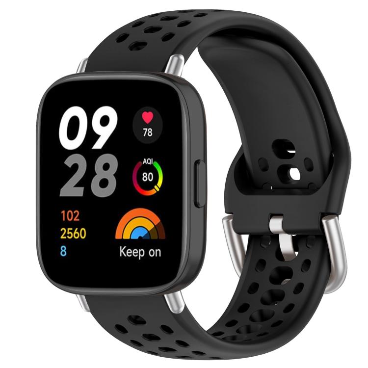 Cinturino per orologio sportivo in silicone con fibbia argentata xDfind, For Redmi Watch 3