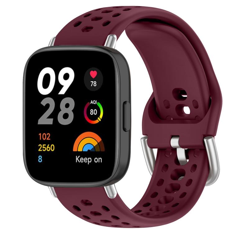 Cinturino per orologio sportivo in silicone con fibbia argentata xDfind, For Redmi Watch 3