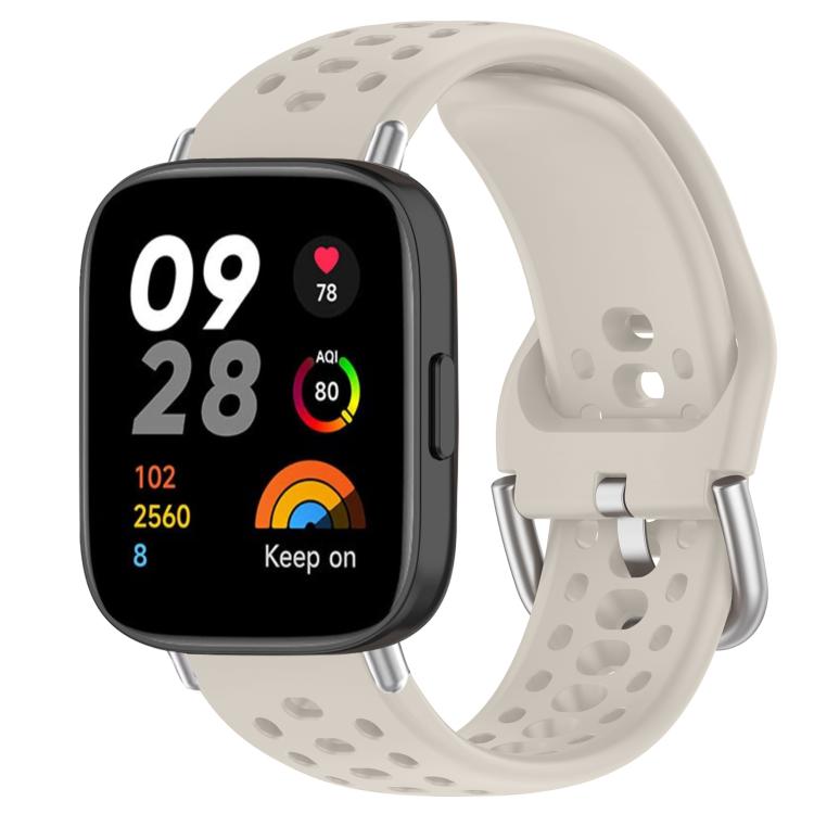 Cinturino per orologio sportivo in silicone con fibbia argentata xDfind, For Redmi Watch 3