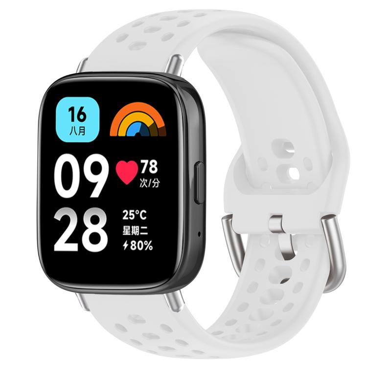 Cinturino per orologio sportivo in silicone con fibbia argentata xDfind, For Xiaomi Band 10 Pro / 9 Pro / Redmi Watch 6, For Redmi Watch 3 Active / Watch 3 Lite