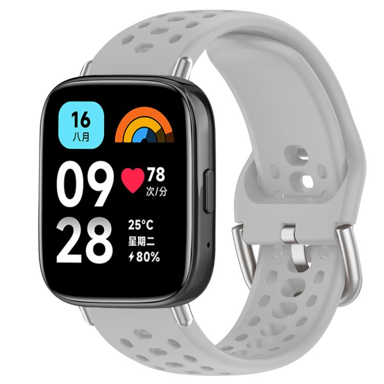 Cinturino per orologio sportivo in silicone con fibbia argentata xDfind, For Xiaomi Band 10 Pro / 9 Pro / Redmi Watch 6, For Redmi Watch 3 Active / Watch 3 Lite