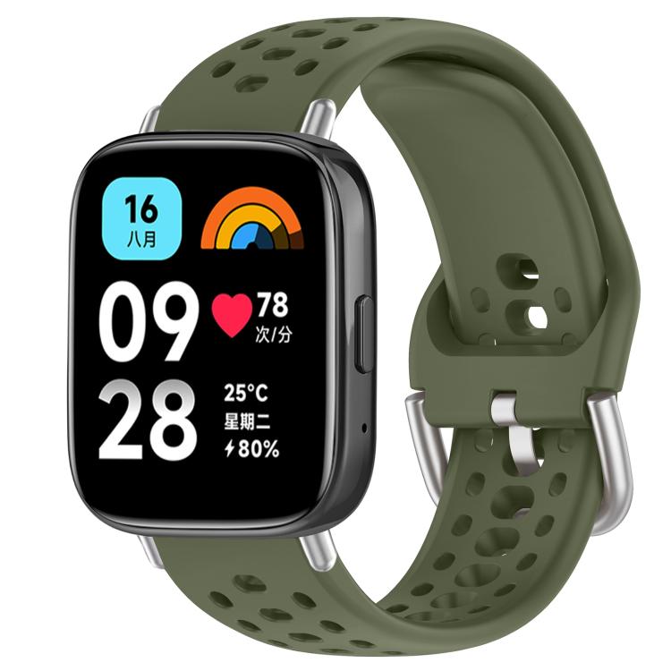 Cinturino per orologio sportivo in silicone con fibbia argentata xDfind, For Xiaomi Band 10 Pro / 9 Pro / Redmi Watch 6, For Redmi Watch 3 Active / Watch 3 Lite
