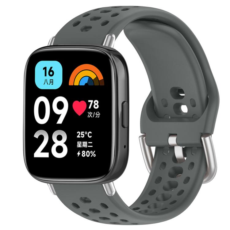 Cinturino per orologio sportivo in silicone con fibbia argentata xDfind, For Xiaomi Band 10 Pro / 9 Pro / Redmi Watch 6, For Redmi Watch 3 Active / Watch 3 Lite