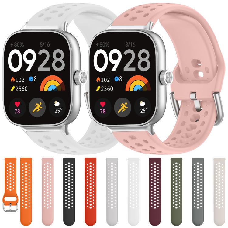 Cinturino per orologio sportivo in silicone con fibbia argentata xDfind, For Redmi Watch 3