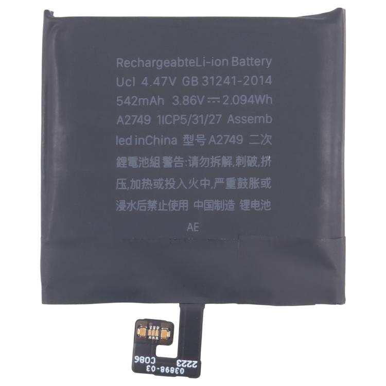 Sostituzione della batteria, For Apple Watch Ultra 2 49mm A2956 564mAh, For Apple Watch Series 9 41mm A2954 282mAh, For Apple Watch Ultra 49mm A2749 542mAh, For Apple Watch Series 7 41mm A2663 284mAh, For Apple Watch Series 6 40mm  A2345 265.9mAh