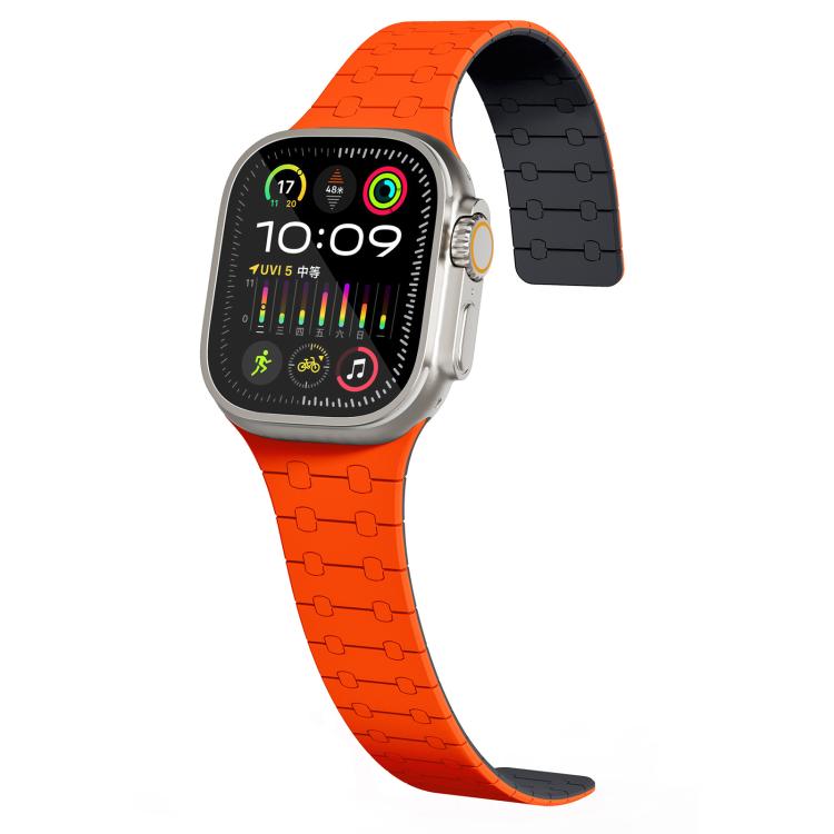Cinturino per orologio magnetico in silicone xDfind con colori a contrasto, For Apple Watch 42 / 44 / 45 / 46 / 49mm, For Apple Watch 38 / 40 / 41 / S10 42mm
