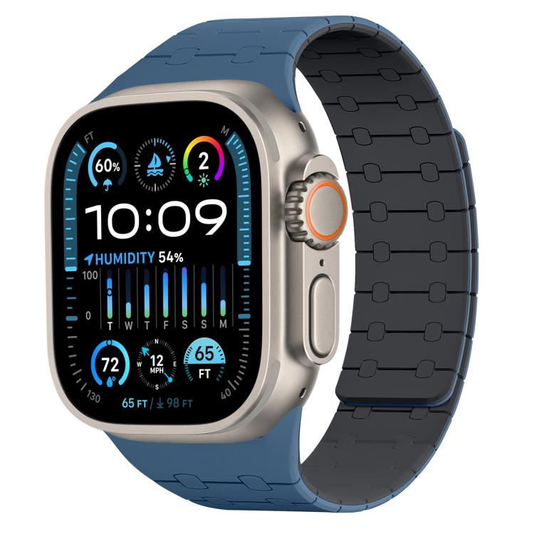 Cinturino per orologio magnetico in silicone xDfind con colori a contrasto, For Apple Watch 42 / 44 / 45 / 46 / 49mm, For Apple Watch 38 / 40 / 41 / S10 42mm
