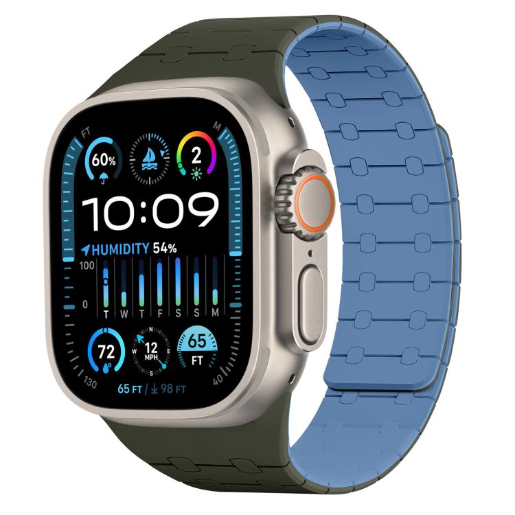 Cinturino per orologio magnetico in silicone xDfind con colori a contrasto, For Apple Watch 42 / 44 / 45 / 46 / 49mm, For Apple Watch 38 / 40 / 41 / S10 42mm