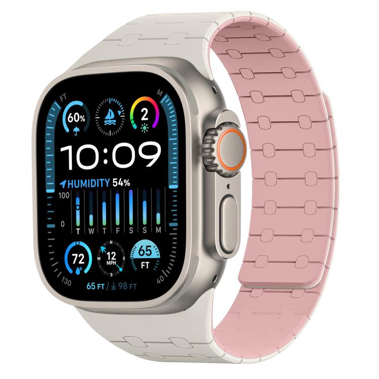 Cinturino per orologio magnetico in silicone xDfind con colori a contrasto, For Apple Watch 42 / 44 / 45 / 46 / 49mm, For Apple Watch 38 / 40 / 41 / S10 42mm