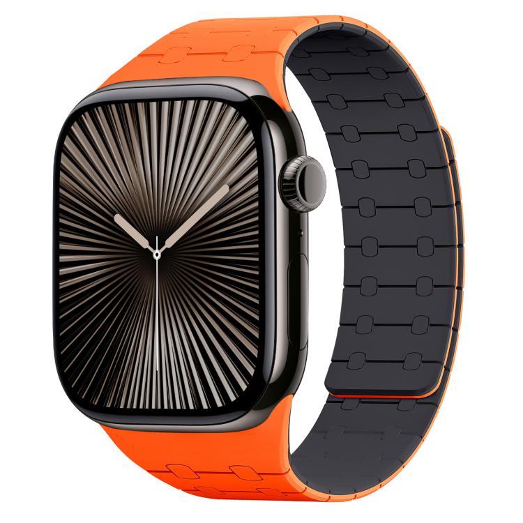 Cinturino per orologio magnetico in silicone xDfind con colori a contrasto, For Apple Watch 42 / 44 / 45 / 46 / 49mm, For Apple Watch 38 / 40 / 41 / S10 42mm