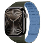 Cinturino per orologio magnetico in silicone xDfind con colori a contrasto, For Apple Watch 42 / 44 / 45 / 46 / 49mm, For Apple Watch 38 / 40 / 41 / S10 42mm